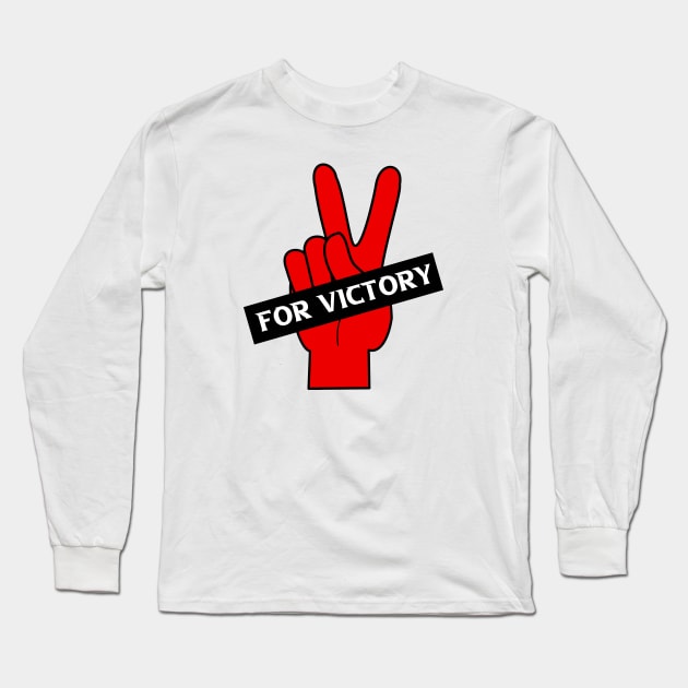 V FOR VICTORY Long Sleeve T-Shirt by CloudyStars